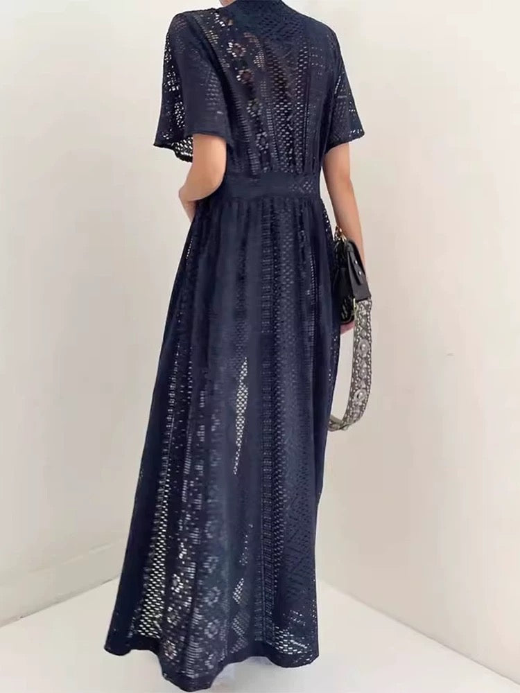 Hollow Crochet Lace Dress
