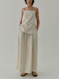Linen Skirt With Side Slits