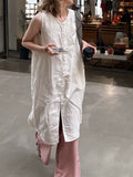 Linen Slouchy Tank Dress