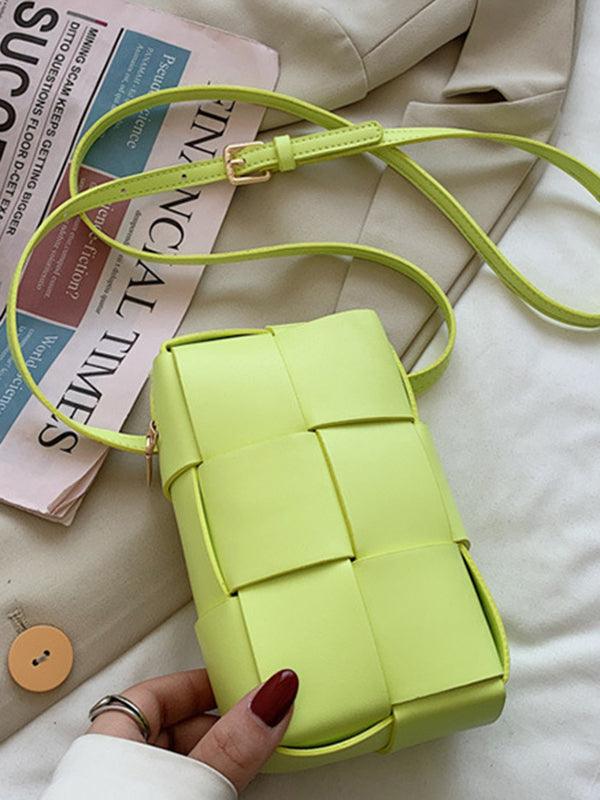 Urban Solid Color Phone Bag PU Shoulder Bag by painevida
