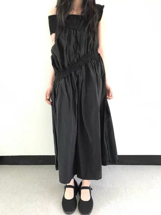 Irregular Stretch Drop-Shoulder Dress