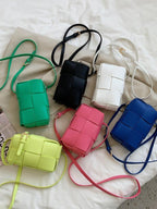 Urban Solid Color Phone Bag PU Shoulder Bag by painevida