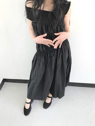 Irregular Stretch Drop-Shoulder Dress