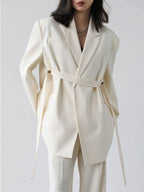 Streamer Mid-length Drape Suit Jacket