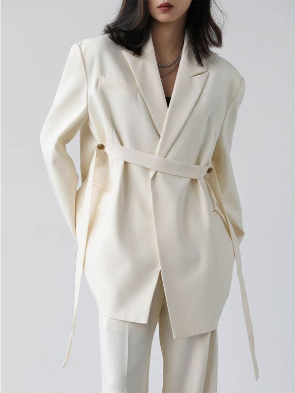 Streamer Mid-length Drape Suit Jacket by painevida