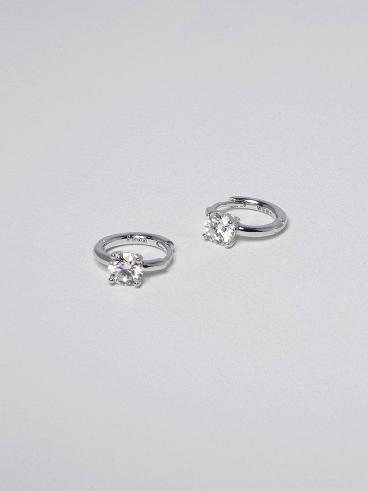 s925 Silver Moissanite Simple Earrings