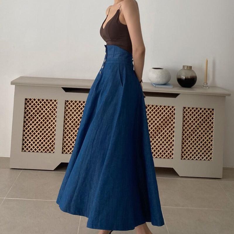 Niche V-neck Knitted Camisole & High-waisted Skirt Suits Set