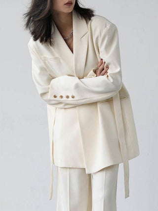 Streamer Mid-length Drape Suit Jacket