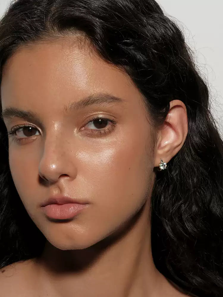 s925 Silver Moissanite Simple Earrings