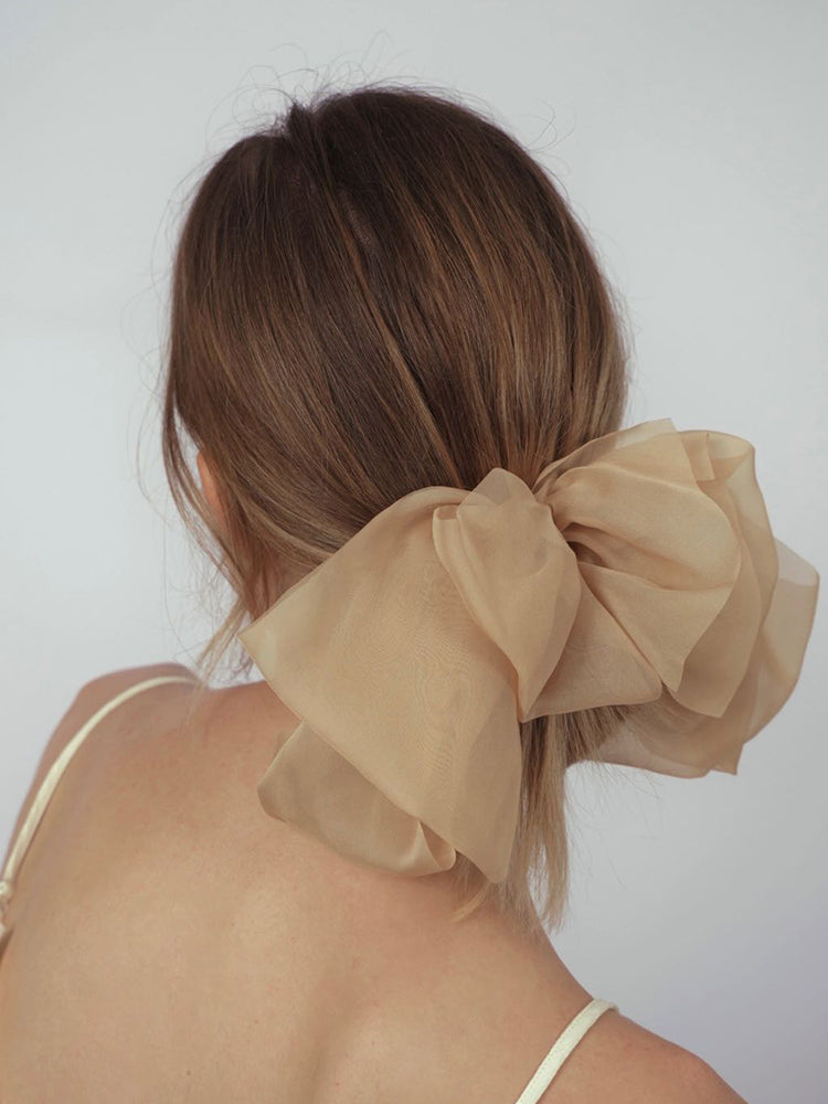 Bow Hairpin Single Clip Sweet Tulle Clip