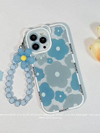 Blue Flower Silicone Shockproof Phone Case