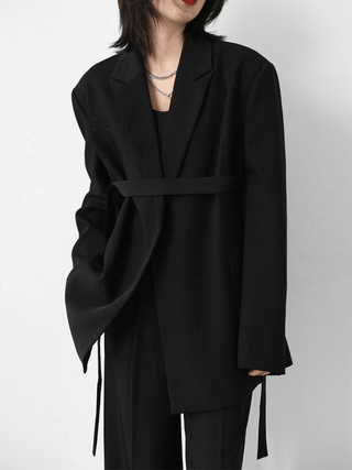 Streamer Mid-length Drape Suit Jacket