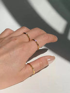 Handmade Concave Diamond Simple Ring by painevida