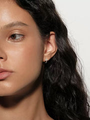 s925 Silver Diamond Mini Cross Earrings