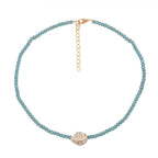 Hot Rainbow Crystal Beaded Necklace by painevida
