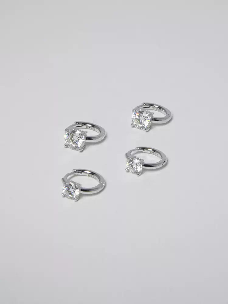 s925 Silver Moissanite Simple Earrings