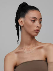Rainbow Bean Enamel Ball Beaded Clavicle Necklace