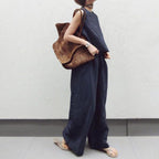 Sleeveless Linen Vest & wide-leg Trousers Sets by painevida