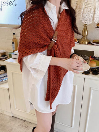 Versatile Knitted Triangle Scarf