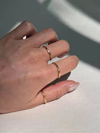 Handmade Concave Diamond Simple Ring by painevida