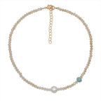 Hot Rainbow Crystal Beaded Necklace by painevida