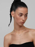 Teardrop Round Diamond 3a Live Color Clavicle Necklace by painevida