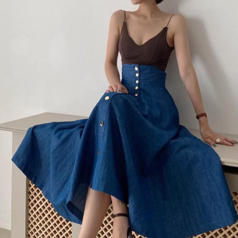 Niche V-neck Knitted Camisole & High-waisted Skirt Suits Set by painevida