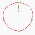 Hot Rainbow Crystal Beaded Necklace by painevida
