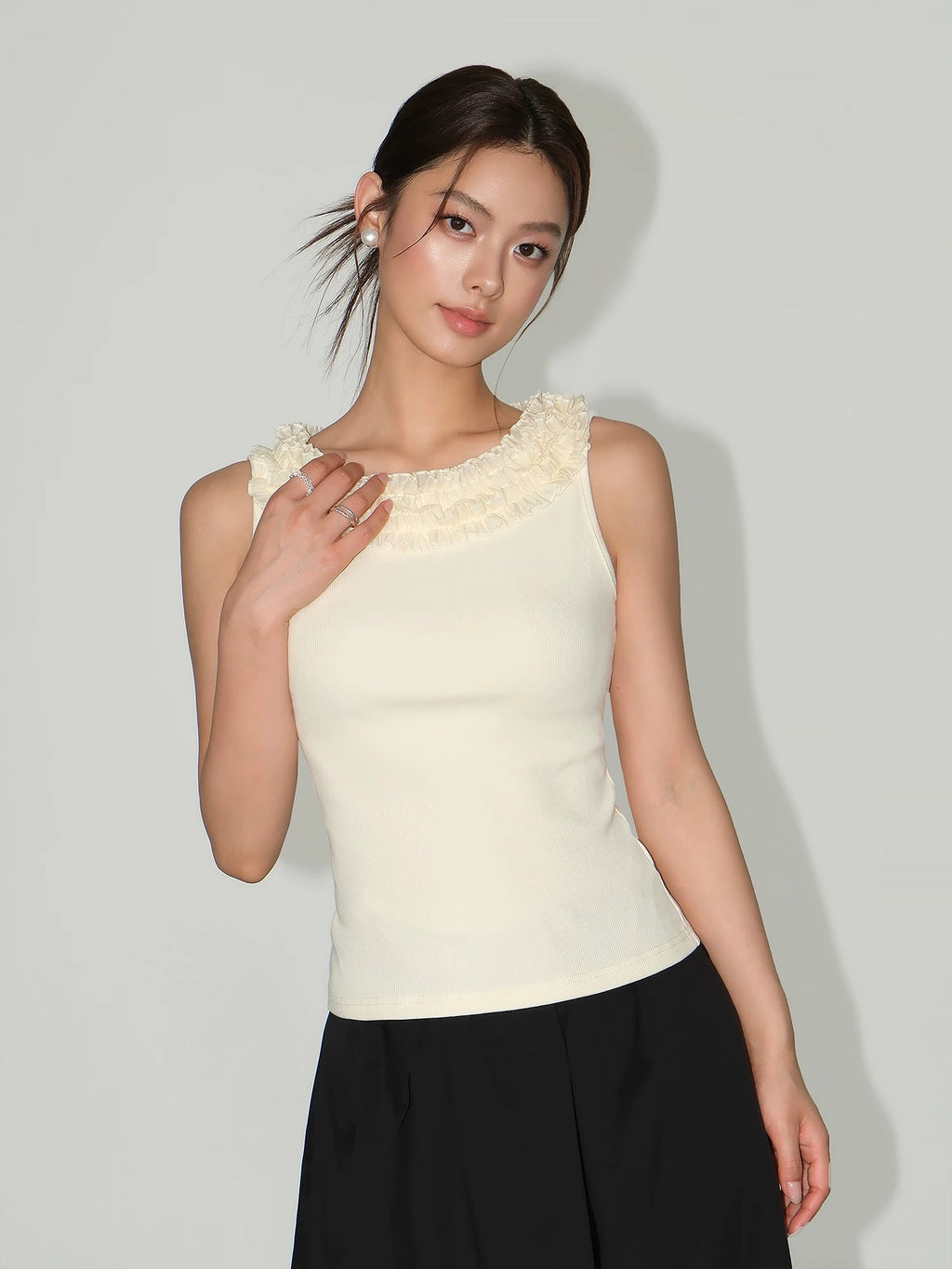 Lace Knitted Slim Fit Vest Camisole