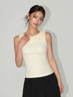Lace Knitted Slim Fit Vest Camisole