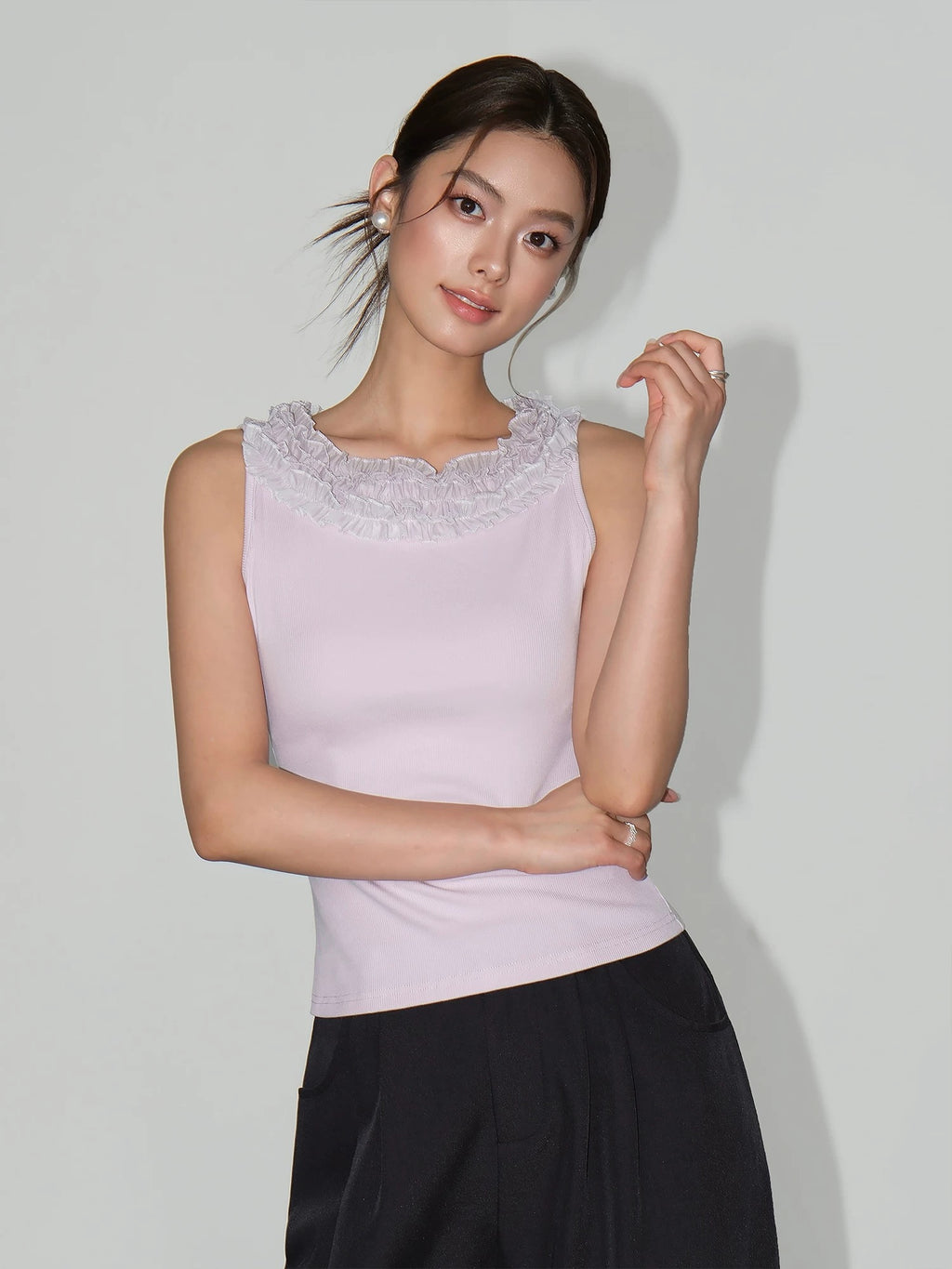 Lace Knitted Slim Fit Vest Camisole