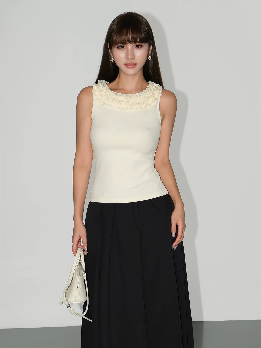 Lace Knitted Slim Fit Vest Camisole