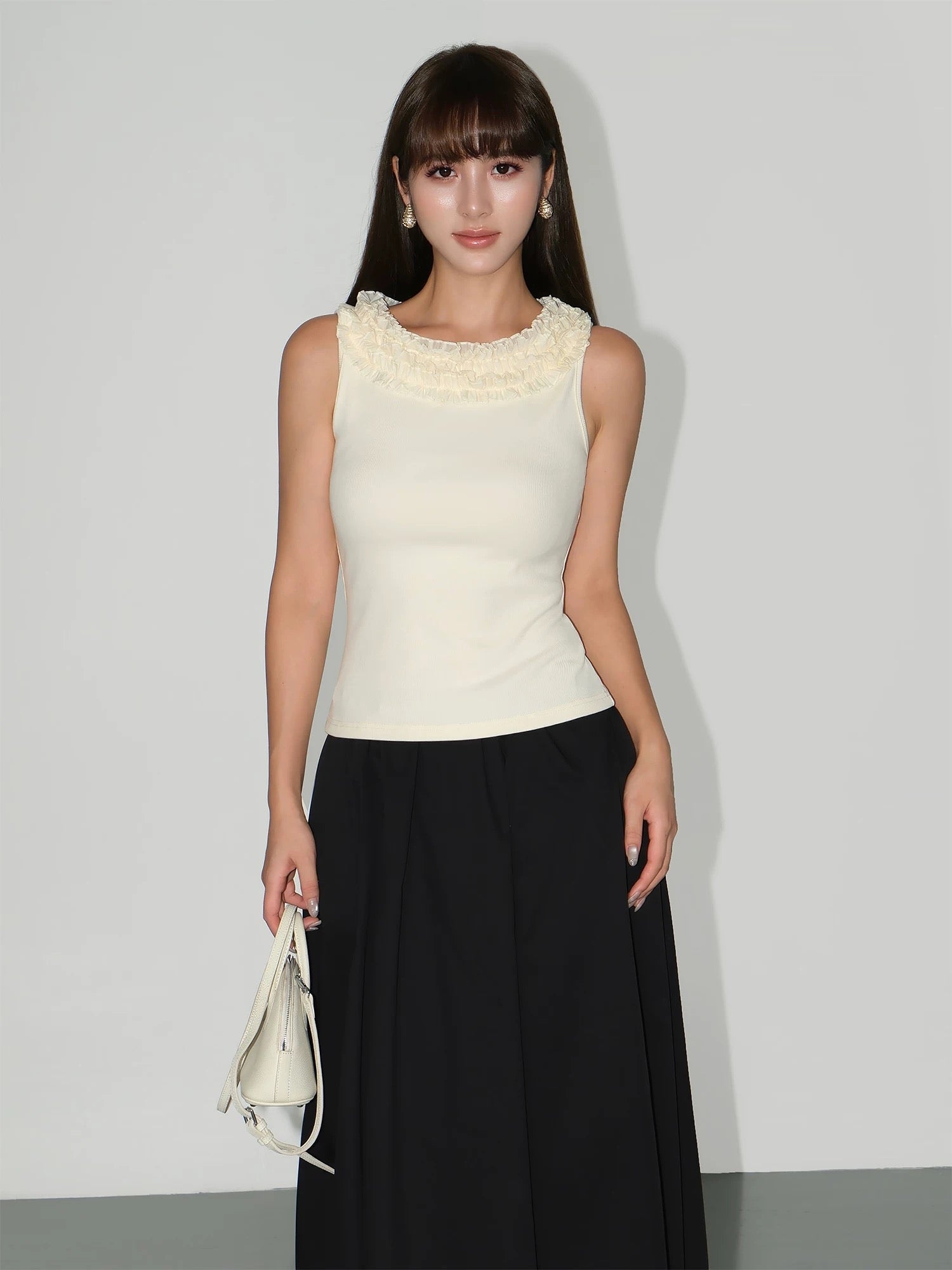 Lace Knitted Slim Fit Vest Camisole