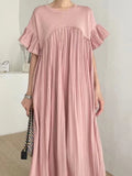 French Casual Split-joint Pleated Dress - PAINEVIDA