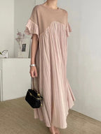 French Casual Split-joint Pleated Dress - PAINEVIDA