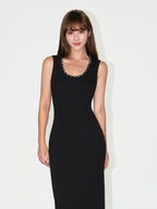 Chanel Style Woven Sleeveless Elegant Dress