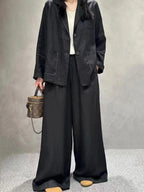 Suture Linen Casual Jacket 2-Pieces Bottoms Suit - PAINEVIDA
