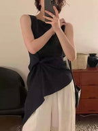 Twisted Sleeveless Cropped Top