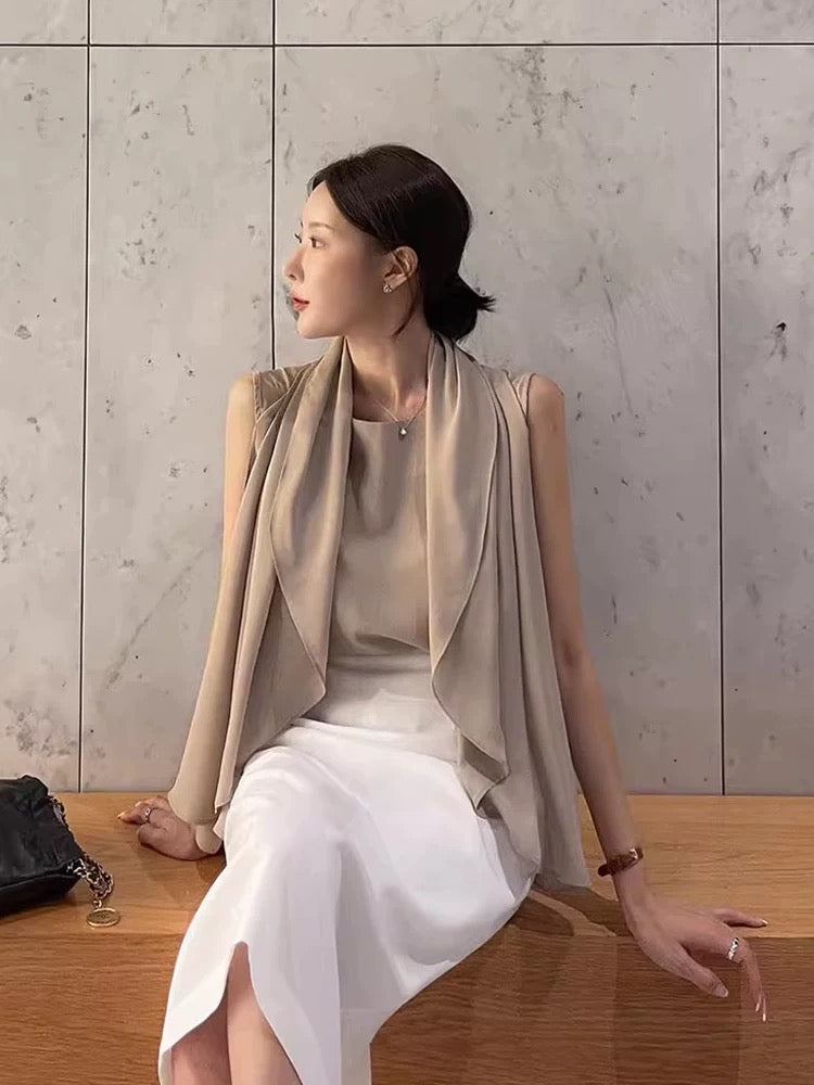 Niche Cape-Style Thin Shirt Chic Top by painevida