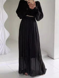 Pleated Wide-Leg Trousers