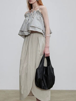 Asymmetric Slit Skirt by painevida