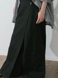 Loose Cotton And Linen Wide-Leg Trousers