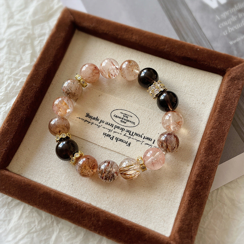 Black Gold Super Seven Natural Crystal Bracelet