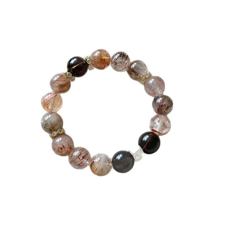 Black Gold Super Seven Natural Crystal Bracelet