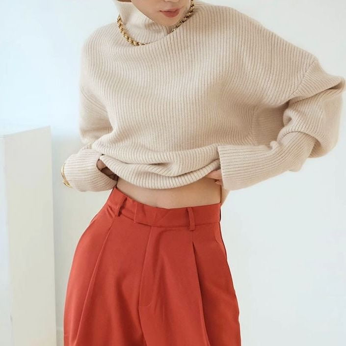 Vintage Turtleneck Knit Sweater