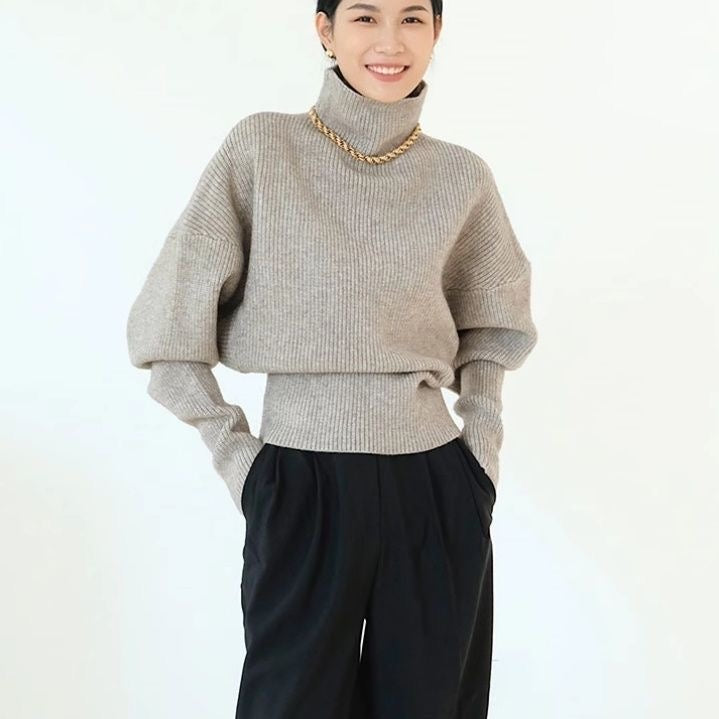 Vintage Turtleneck Knit Sweater