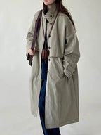 Vintage Stand Collar Trench Coat