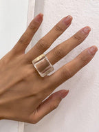 Original Stylish Resin 8 Colors Geometric Ring by painevida