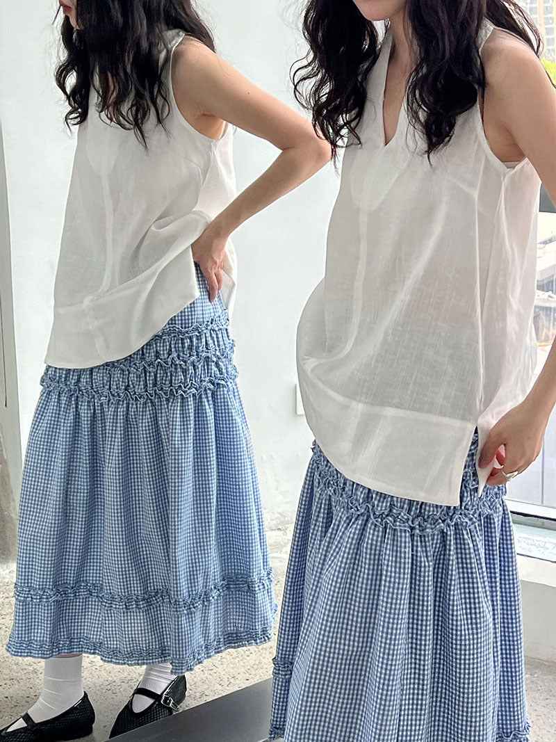 V-Neck Linen T-Shirt