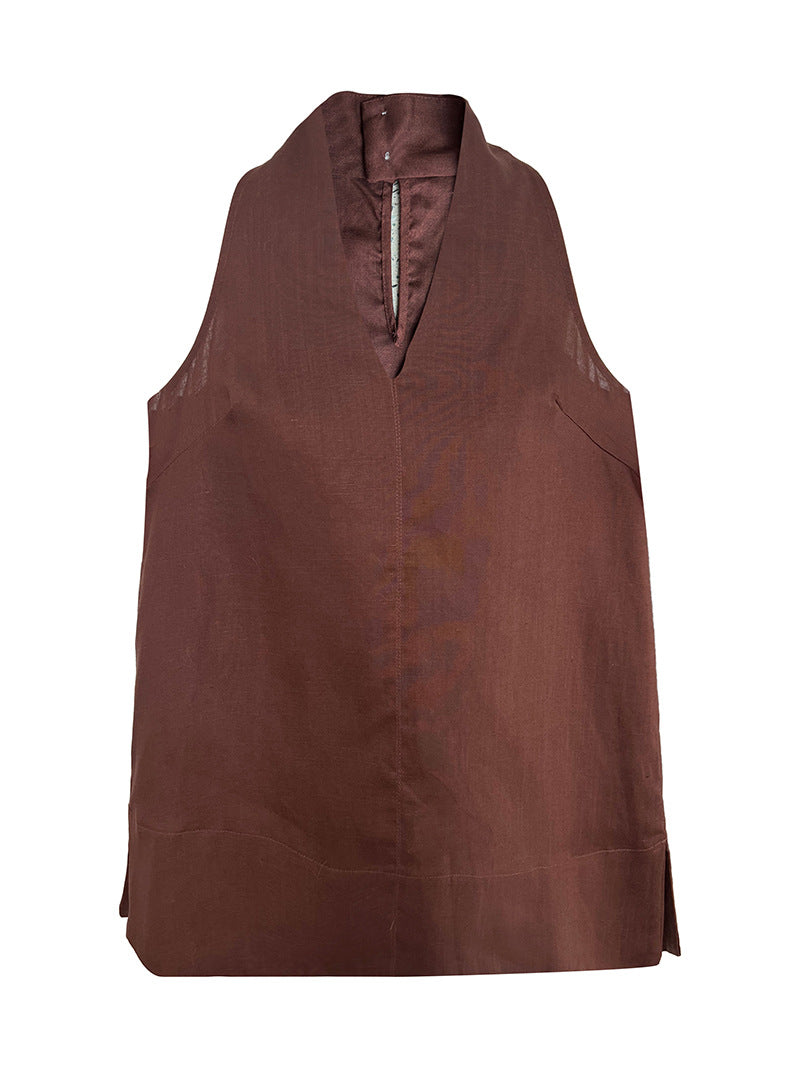 V-Neck Linen T-Shirt